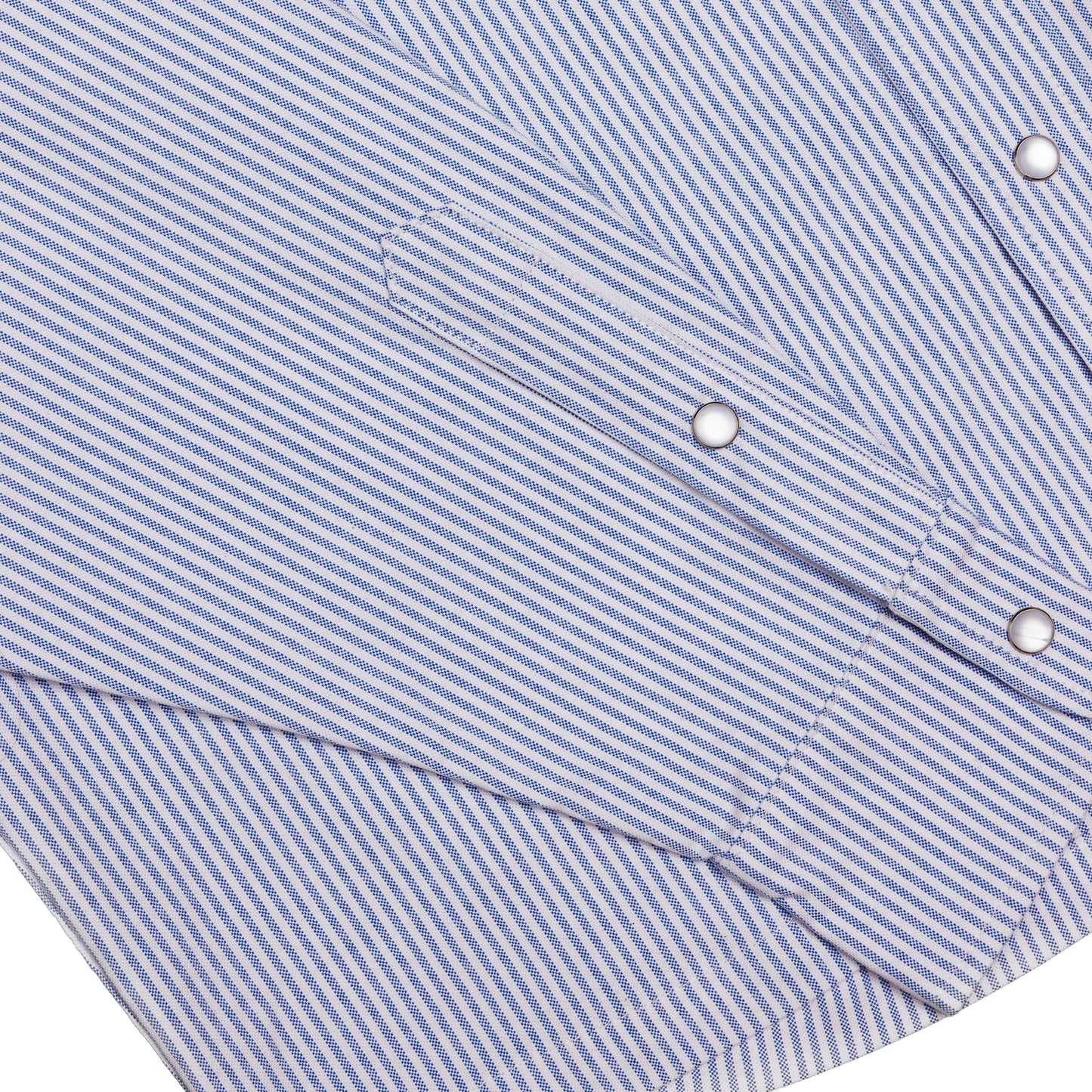 "Blusa" Oxford Cloth Button Down (Pinstripe Blue)