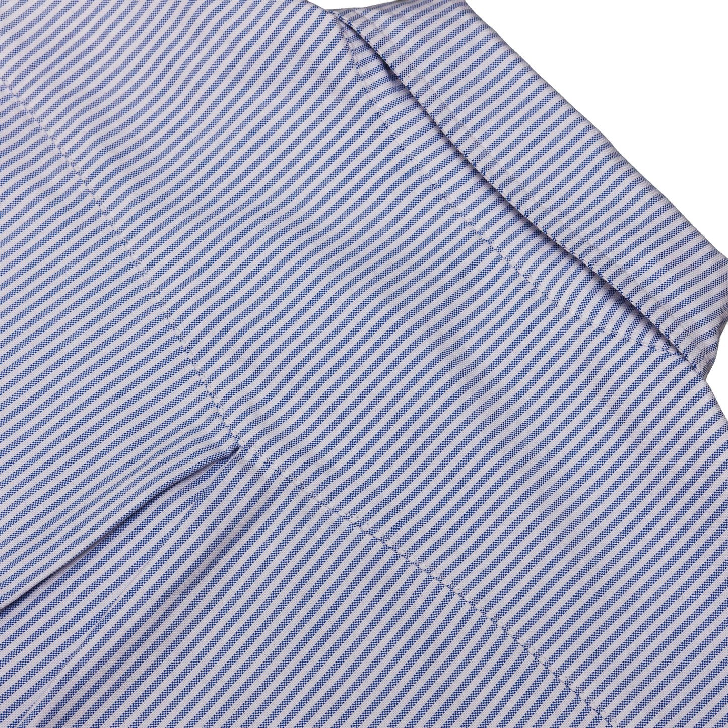 "Blusa" Oxford Cloth Button Down (Pinstripe Blue)