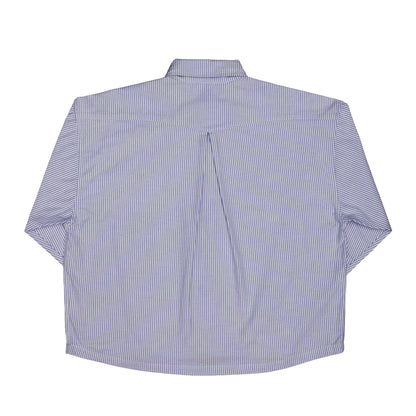 "Blusa" Oxford Cloth Button Down (Pinstripe Blue)