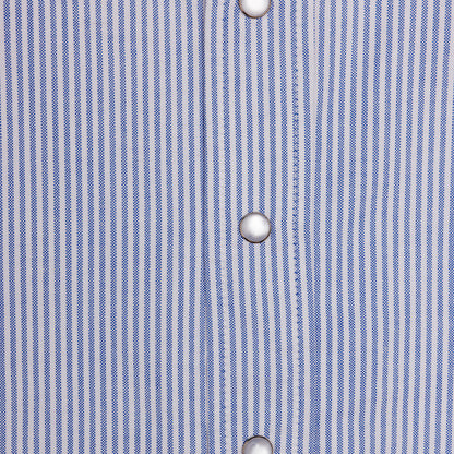 "Blusa" Oxford Cloth Button Down (Pinstripe Blue)