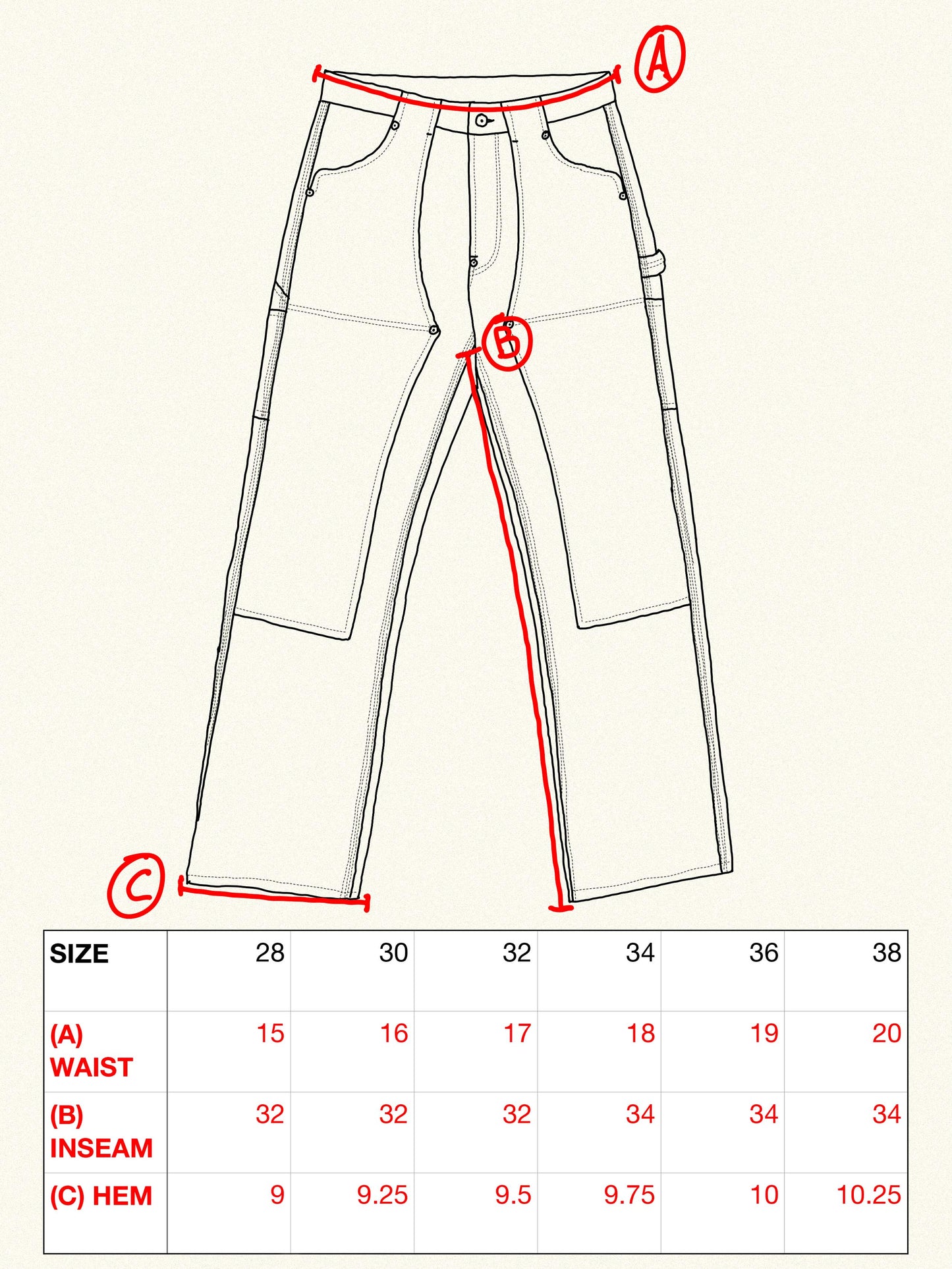"Engineer" Double Knee Trousers (Laguna Wash)